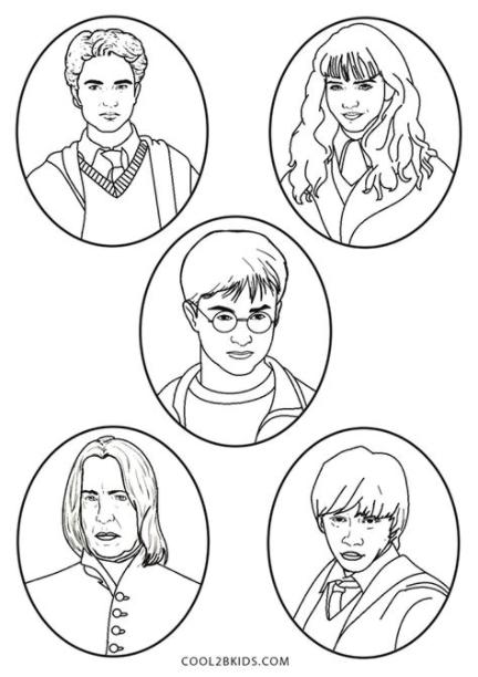 Dibujos de Harry Potter para colorear - Páginas para: Aprende a Dibujar Fácil con este Paso a Paso, dibujos de Personajes De Harry Potter, como dibujar Personajes De Harry Potter para colorear