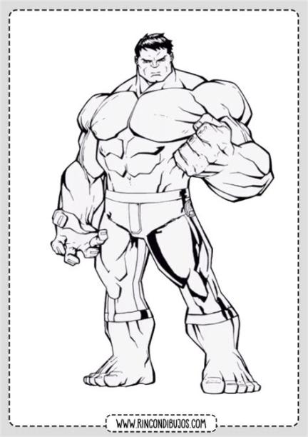 Dibujos de HULK para colorear | Hulk de Marvel para Colorear: Dibujar y Colorear Fácil con este Paso a Paso, dibujos de Personajes Marvel, como dibujar Personajes Marvel para colorear