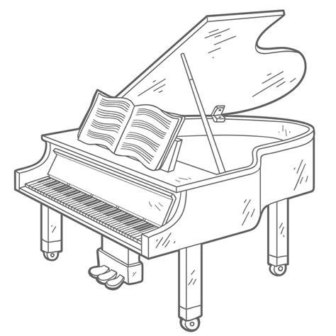 Instrumentos Musicales para Colorear | Musicales Doris: Dibujar y Colorear Fácil, dibujos de Piano, como dibujar Piano para colorear