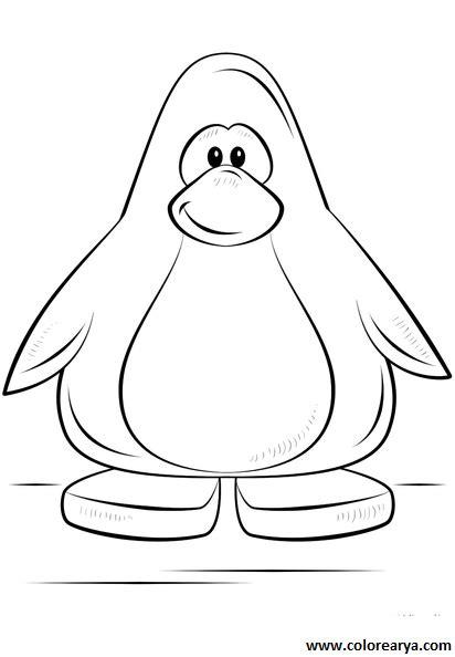 Dibujos para colorear y pintar para los niños: Aprende a Dibujar y Colorear Fácil, dibujos de Pinguinos De Club Penguin, como dibujar Pinguinos De Club Penguin para colorear e imprimir