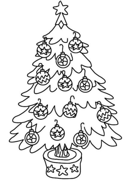 Pinos de Navidad para colorear. descargar e imprimir: Dibujar Fácil con este Paso a Paso, dibujos de Pinos De Navidad, como dibujar Pinos De Navidad para colorear