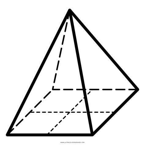 Dibujo De Pirámide Cuadrada Para Colorear - Ultra: Aprender a Dibujar Fácil, dibujos de Piramide, como dibujar Piramide para colorear