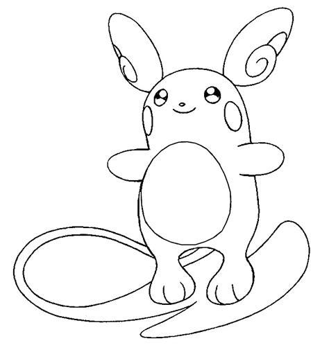 Dibujo para colorear Pokémon Formas de Alola : Raichu: Dibujar Fácil con este Paso a Paso, dibujos de Pokemon De Alola, como dibujar Pokemon De Alola para colorear e imprimir