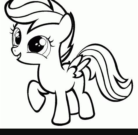 My Little Pony: Dibujos para colorear de Scootaloo de My: Dibujar Fácil con este Paso a Paso, dibujos de Ponys, como dibujar Ponys para colorear e imprimir