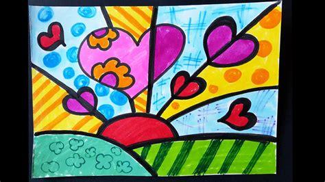Cuadro para San Valentín estilo Pop Art -Manualidades: Aprende como Dibujar y Colorear Fácil, dibujos de Pop Art A Mano, como dibujar Pop Art A Mano para colorear