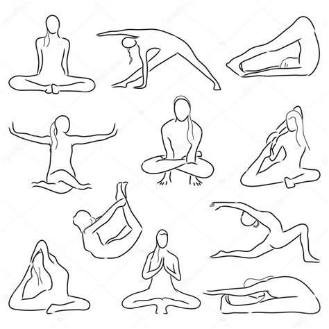Vector posición de yoga — Vector de stock © Lemuur: Aprende a Dibujar y Colorear Fácil con este Paso a Paso, dibujos de Posiciones, como dibujar Posiciones paso a paso para colorear