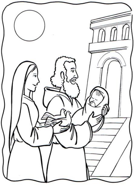 Presentación del Señor en el templo (2 de febrero: Dibujar y Colorear Fácil, dibujos de Presentaciones, como dibujar Presentaciones para colorear