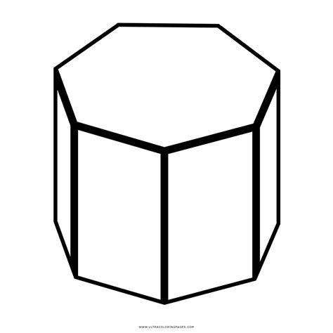 Dibujo De Prisma Del Heptágono Para Colorear - Ultra: Dibujar Fácil, dibujos de Prisma Hexagonal, como dibujar Prisma Hexagonal para colorear