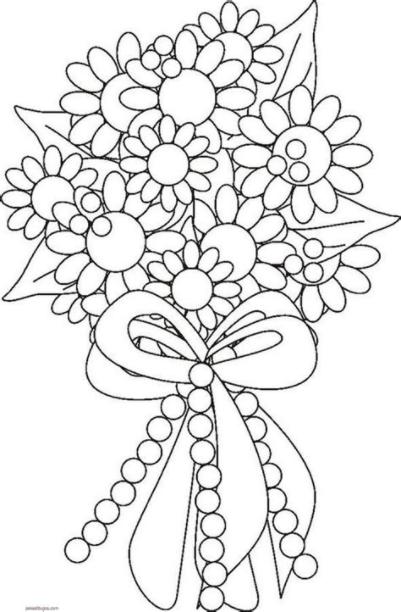 Dibujos de ramo de flores para colorear: Dibujar y Colorear Fácil con este Paso a Paso, dibujos de Ramos De Flores, como dibujar Ramos De Flores para colorear e imprimir