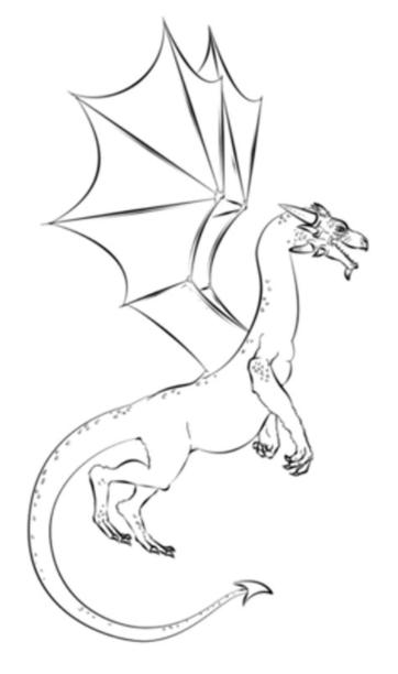 Dibujo de Dragón Realista para colorear | Dibujos para: Dibujar y Colorear Fácil con este Paso a Paso, dibujos de Realista Un Dragon, como dibujar Realista Un Dragon para colorear