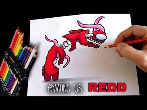 COMO DIBUJAR Y COLOREAR A REDD DE AMONG US | how to draw: Aprende a Dibujar y Colorear Fácil, dibujos de Redd Among Us, como dibujar Redd Among Us para colorear