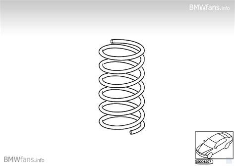 Rear coil spring BMW 7' E65. 730d (M57N) — BMW parts catalog: Dibujar Fácil, dibujos de Resortes, como dibujar Resortes para colorear