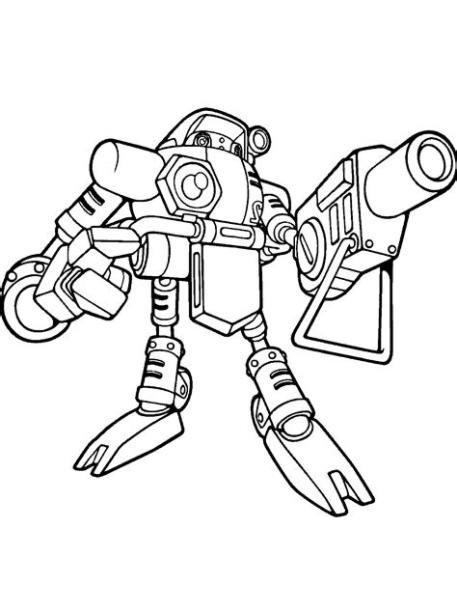 Dibujo para colorear - Robot Gamma: Aprender como Dibujar y Colorear Fácil, dibujos de Robot, como dibujar Robot paso a paso para colorear