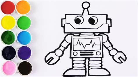Como Dibujar y Colorear un Robot de Arco Iris - Dibujos: Aprender a Dibujar y Colorear Fácil, dibujos de Robots Anime, como dibujar Robots Anime para colorear e imprimir