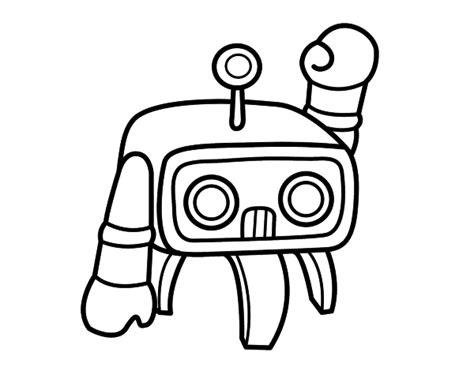 Dibujo de Androide saludando para Colorear - Dibujos.net: Dibujar Fácil con este Paso a Paso, dibujos de Robots Y Androides, como dibujar Robots Y Androides paso a paso para colorear
