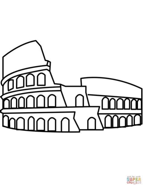 Dibujo de Coliseo para colorear | Dibujos para colorear: Aprender como Dibujar Fácil con este Paso a Paso, dibujos de Roma, como dibujar Roma para colorear e imprimir