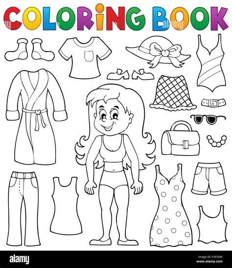 Libro para colorear chica con ropa Tema 1 - ilustración: Dibujar y Colorear Fácil con este Paso a Paso, dibujos de Ropas, como dibujar Ropas para colorear