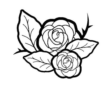 Dibujo de Dos rosas para Colorear - Dibujos.net: Aprender como Dibujar y Colorear Fácil con este Paso a Paso, dibujos de Rosas Pequeñas, como dibujar Rosas Pequeñas para colorear e imprimir