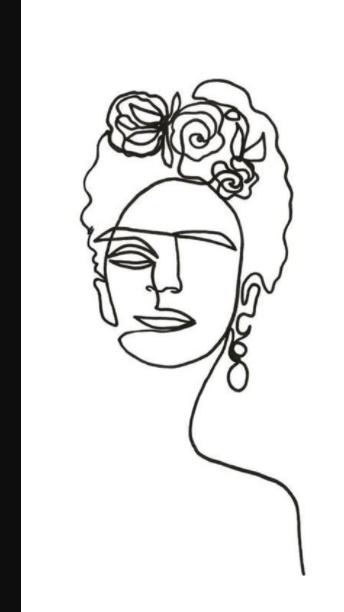 Frida Kahlo | Frida kahlo dibujo. Frida dibujo. Pintura de: Aprender a Dibujar y Colorear Fácil con este Paso a Paso, dibujos de Rostros Con Lineas, como dibujar Rostros Con Lineas para colorear