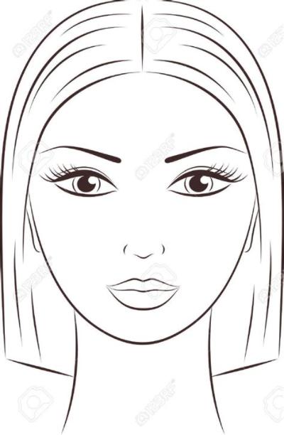 Ilustración vectorial de una cara femenina | Dibujo de la: Aprender como Dibujar Fácil con este Paso a Paso, dibujos de Rostros Y Figuras, como dibujar Rostros Y Figuras para colorear