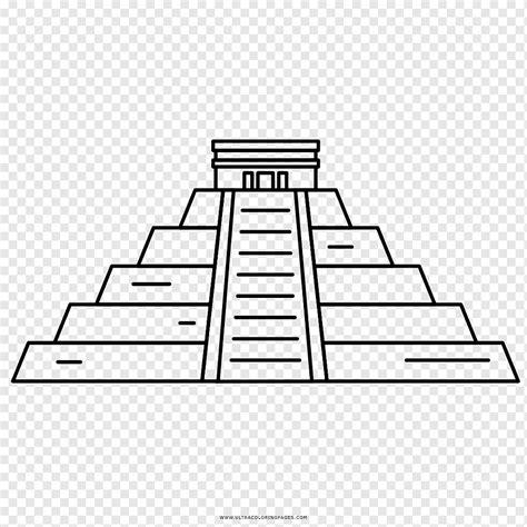 El castillo. chichen itza pirámides mesoamericanas dibujo: Aprende a Dibujar y Colorear Fácil con este Paso a Paso, dibujos de Ruinas, como dibujar Ruinas para colorear