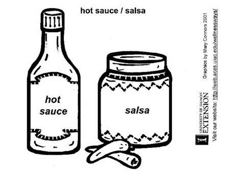 Dibujo para colorear Salsa picante - Dibujos Para Imprimir: Aprender como Dibujar Fácil con este Paso a Paso, dibujos de Salsas, como dibujar Salsas para colorear e imprimir