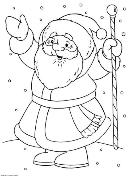 Dibujos animados para colorear – Santa Claus. para: Aprende como Dibujar y Colorear Fácil con este Paso a Paso, dibujos de Santa Claus, como dibujar Santa Claus para colorear e imprimir