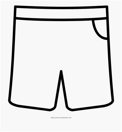 Shorts Coloring Page - Pantalones Cortos Para Pintar: Dibujar Fácil con este Paso a Paso, dibujos de Shorts, como dibujar Shorts para colorear e imprimir