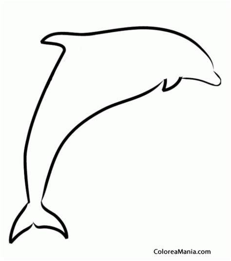Colorear Silueta Delfín 3 (Animales Marinos). dibujo para: Dibujar y Colorear Fácil, dibujos de Siluetas De Animales, como dibujar Siluetas De Animales para colorear e imprimir