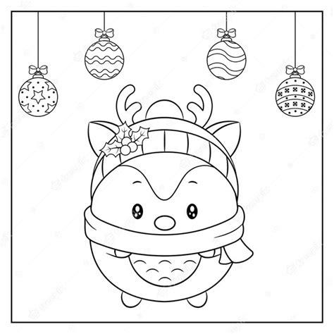 Feliz navidad lindo dibujo de renos con adornos navideños: Dibujar Fácil, dibujos de Sin Copiar, como dibujar Sin Copiar paso a paso para colorear