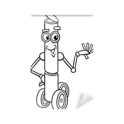 Fotomural Fanatasy robot para colorear de dibujos animados: Aprende a Dibujar Fácil con este Paso a Paso, dibujos de Sobre Metacrilato, como dibujar Sobre Metacrilato para colorear