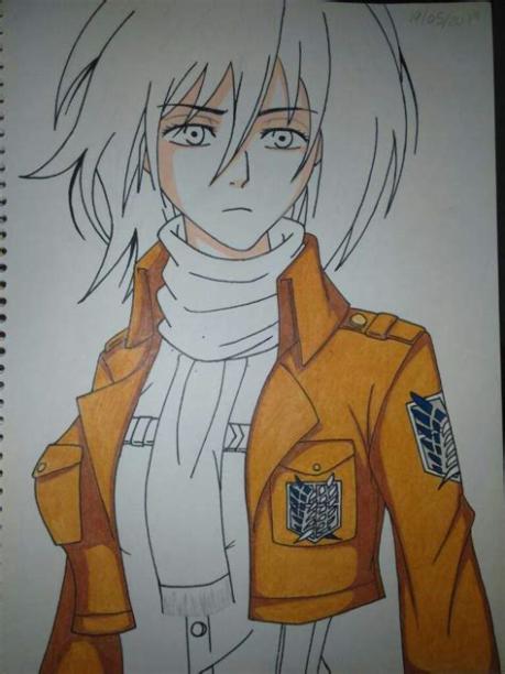 Dibujo de Mikasa Shingeki No kyojin | •Anime• Amino: Dibujar y Colorear Fácil con este Paso a Paso, dibujos de Sombras Anime, como dibujar Sombras Anime para colorear