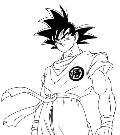 Goku para colorear 🥇 ¡DIBUJOS para imprimir y pintar!: Aprender como Dibujar Fácil, dibujos de Son Goku, como dibujar Son Goku paso a paso para colorear