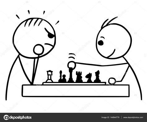 Imágenes: jugando ajedrez dibujo | Vector de dibujos: Aprender a Dibujar Fácil, dibujos de Stickmans, como dibujar Stickmans paso a paso para colorear