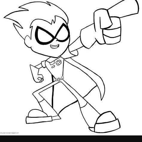 Dibujos Sin Colorear: Dibujos de Robin de Teen Titans Go: Dibujar Fácil con este Paso a Paso, dibujos de Teen Titans Go, como dibujar Teen Titans Go para colorear