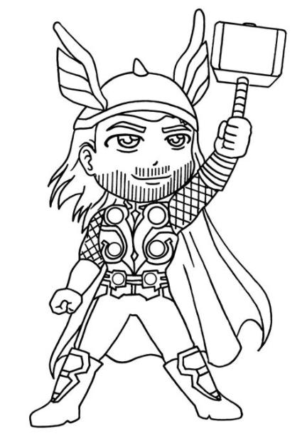 Thor #75757 (Superhéroes) – Colorear dibujos gratis: Aprender a Dibujar Fácil con este Paso a Paso, dibujos de Thor, como dibujar Thor para colorear e imprimir