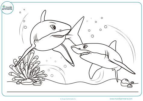 Dibujos de Tiburones para Colorear (Fáciles de Imprimir): Aprender a Dibujar Fácil con este Paso a Paso, dibujos de Tiburon, como dibujar Tiburon para colorear