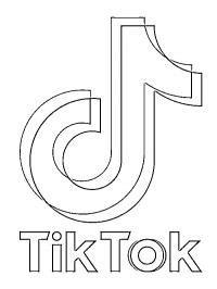 Dibujos para colorear Logo de Twitter | Dibujosparaimprimir.es: Dibujar y Colorear Fácil, dibujos de Tiktok, como dibujar Tiktok paso a paso para colorear