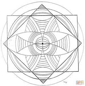 Dibujo de Mandala Geométrico para colorear | Dibujos para: Dibujar Fácil con este Paso a Paso, dibujos de Tridimensional, como dibujar Tridimensional para colorear