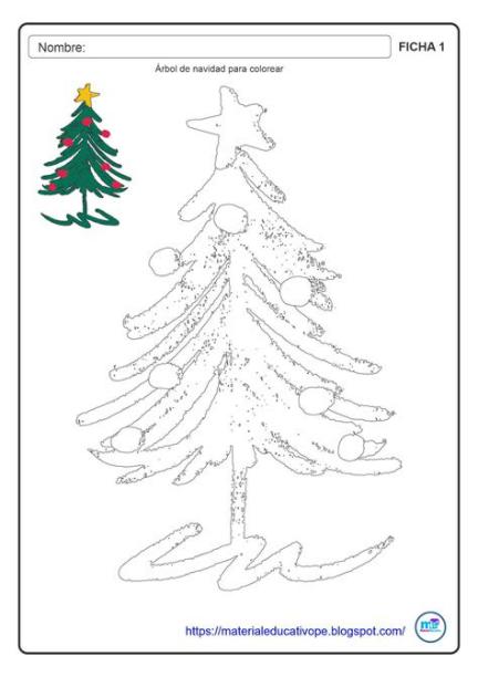 Árbol de navidad para colorear 16 Fichas - Materiales: Aprende a Dibujar y Colorear Fácil con este Paso a Paso, dibujos de Tutorial De Un Arbol De Navidad, como dibujar Tutorial De Un Arbol De Navidad para colorear e imprimir