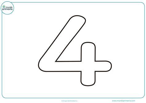 Números para Colorear (Dibujos listos para imprimir): Dibujar y Colorear Fácil con este Paso a Paso, dibujos de Un 4, como dibujar Un 4 paso a paso para colorear