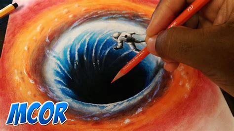 Dibujando un Agujero Negro - Parte 1/2 - Boceto - YouTube: Dibujar y Colorear Fácil, dibujos de Un Agujero En 3D, como dibujar Un Agujero En 3D para colorear
