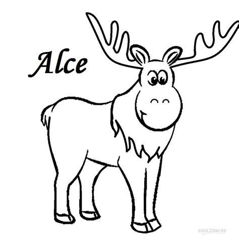 Dibujos de Alce para colorear - Páginas para imprimir: Dibujar Fácil, dibujos de Un Alce, como dibujar Un Alce para colorear