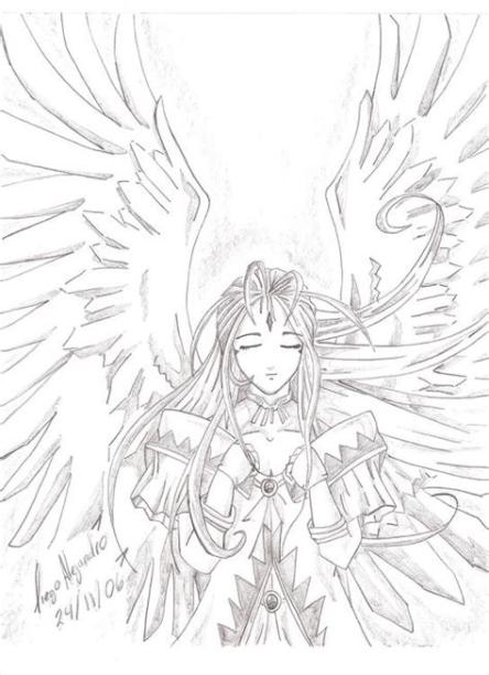 Imagenes para colorear de anime angel - Imagui: Aprende como Dibujar Fácil con este Paso a Paso, dibujos de Un Angel Anime, como dibujar Un Angel Anime para colorear