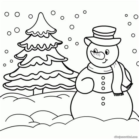 Muñeco de nieve y árbol nevado - Dibujos de Navidad: Aprende como Dibujar y Colorear Fácil con este Paso a Paso, dibujos de Un Arbol Con Nieve, como dibujar Un Arbol Con Nieve paso a paso para colorear