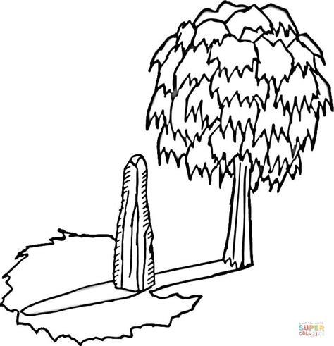 Desenho de Sombra da árvore para colorir | Desenhos para: Aprende como Dibujar Fácil con este Paso a Paso, dibujos de Un Arbol Con Sombra, como dibujar Un Arbol Con Sombra para colorear