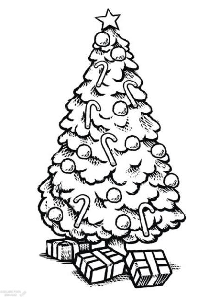 ᐈ Dibujos de Arboles de Navidad【GRATIS】Para colorear: Aprende como Dibujar y Colorear Fácil con este Paso a Paso, dibujos de Un Arbol De Navida, como dibujar Un Arbol De Navida para colorear