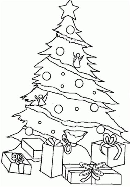 Regalos de Navidad para colorear dibujos | Colorear imágenes: Aprende a Dibujar Fácil, dibujos de Un Arbol De Navidad Con Regalos, como dibujar Un Arbol De Navidad Con Regalos para colorear e imprimir
