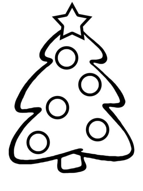 Dibujo para colorear - Árbol de Navidad para los niños: Aprender como Dibujar Fácil con este Paso a Paso, dibujos de Un Arbol De Navidad Para Niños, como dibujar Un Arbol De Navidad Para Niños para colorear