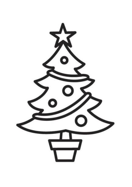 Dibujo para colorear árbol de navidad - Img 18336: Dibujar y Colorear Fácil con este Paso a Paso, dibujos de Un Arbol De Navidad Realista, como dibujar Un Arbol De Navidad Realista para colorear e imprimir